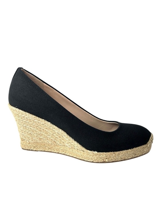 J. Crew Shoes - J. Crew Seville Espadrille Wedge‎ Heels Classic Canvas Black Wedges Shoes Size 7